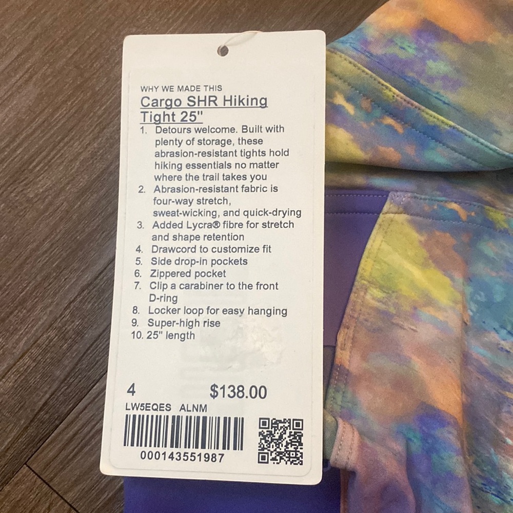 NWT Lululemon Cargo SHR Hiking tight 25” size 4 - Picture 3 of 5